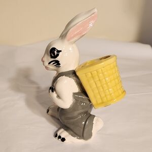 Vintage Holland Mold Painted Ceramic Emo Easter Bunny Decoration